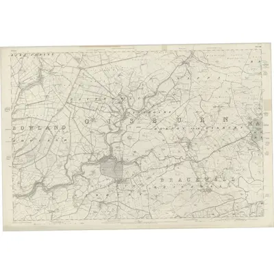 1849 Map of Yorkshire 166, 1853 Print