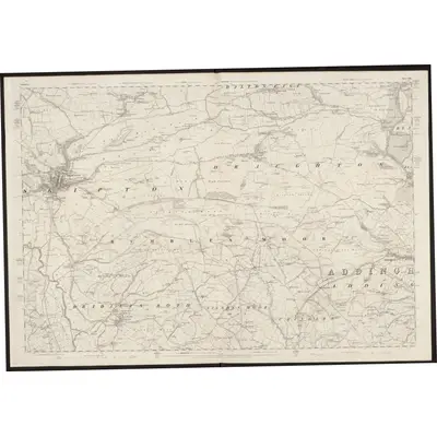 1850 Map of Yorkshire 168, 1854 Print