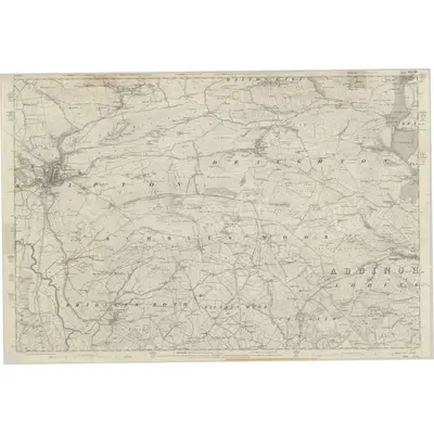 1850 Map of Yorkshire 168, 1854 Print