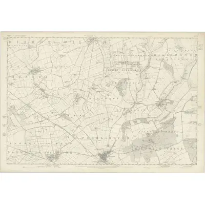 1851 Map of Yorkshire 176, 1854 Print
