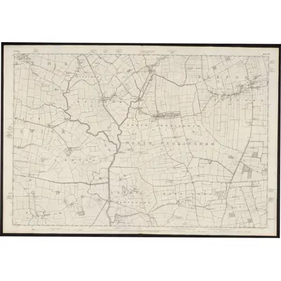 1850 Map of Yorkshire 179, 1854 Print