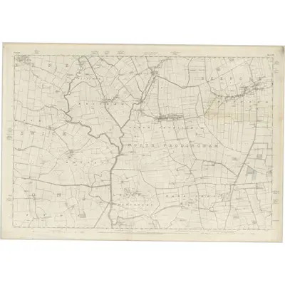 1850 Map of Yorkshire 179, 1854 Print