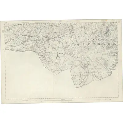 1849 Map of Yorkshire 183, 1853 Print