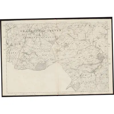 1848 Map of Yorkshire 184, 1853 Print