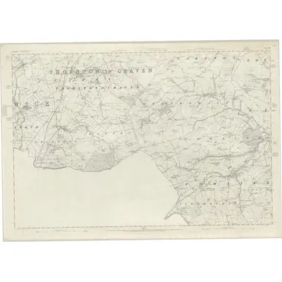 1848 Map of Yorkshire 184, 1853 Print