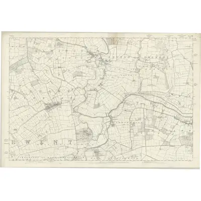 1850 Map of Yorkshire 192, 1854 Print