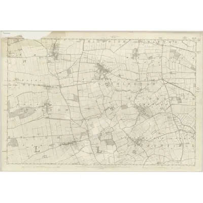 1851 Map of Yorkshire 195, 1855 Print