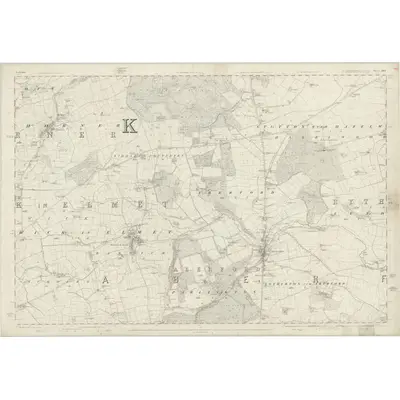1845 Map of Yorkshire 204, 1849 Print