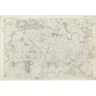 1845 Map of Yorkshire 205, 1849 Print