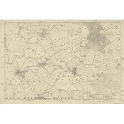 1845 Map of Yorkshire 206, 1851 Print