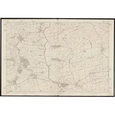 1851 Map of Yorkshire 207, 1854 Print