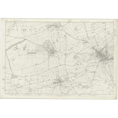 1851 Map of Yorkshire 210, 1855 Print