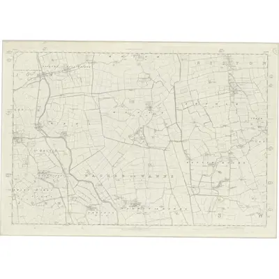 1852 Map of Yorkshire 211, 1855 Print