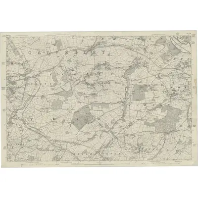 1847 Map of Yorkshire 217, 1852 Print