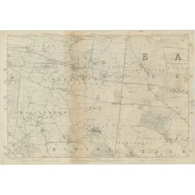 1845 Map of Yorkshire 219, 1850 Print