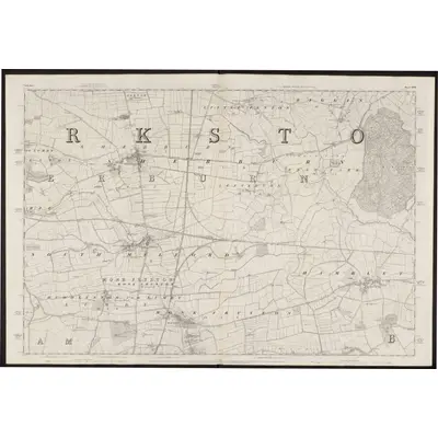 1845 Map of Yorkshire 220, 1850 Print