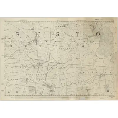 1845 Map of Yorkshire 220, 1850 Print