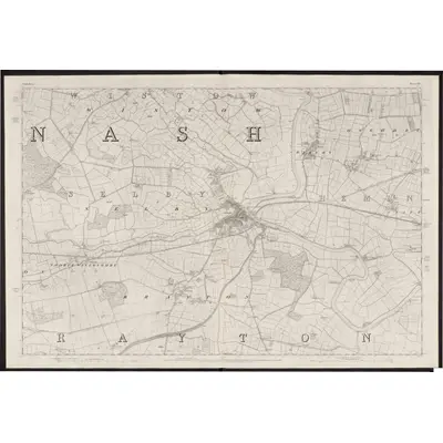 1845 Map of Yorkshire 221, 1851 Print