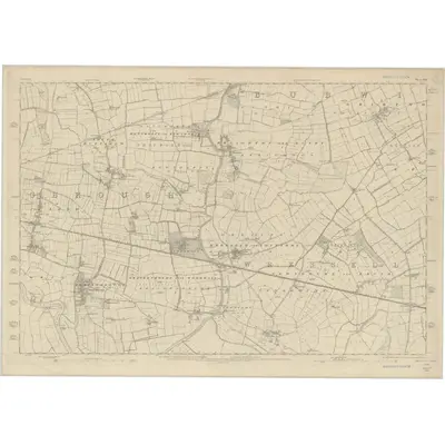 1849 Map of Yorkshire 222, 1854 Print