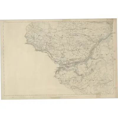 1848 Map of Yorkshire 229, 1853 Print