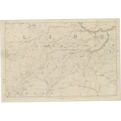 1854 Map of Yorkshire 23, 1856 Print