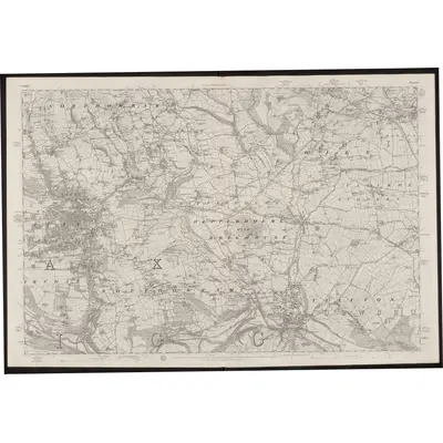 1849 Map of Yorkshire 231, 1854 Print