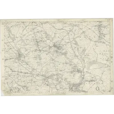 1847 Map of Yorkshire 232, 1854 Print