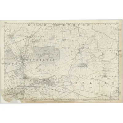 1845 Map of Yorkshire 235, 1852 Print
