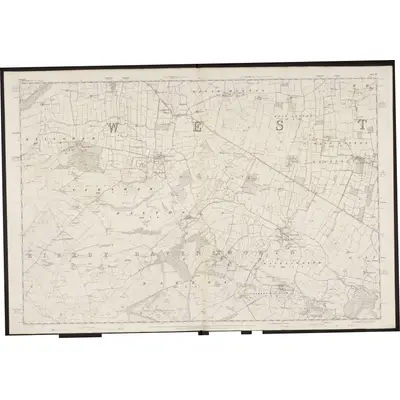1854 Map of Yorkshire 24, 1857 Print