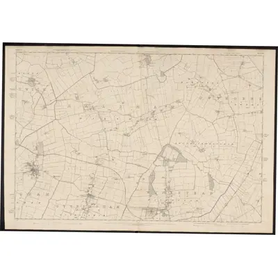 1851 Map of Yorkshire 242, 1855 Print