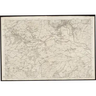 1850 Map of Yorkshire 247, 1855 Print