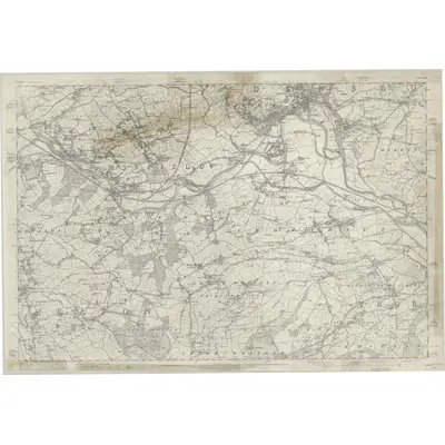 1850 Map of Yorkshire 247, 1855 Print