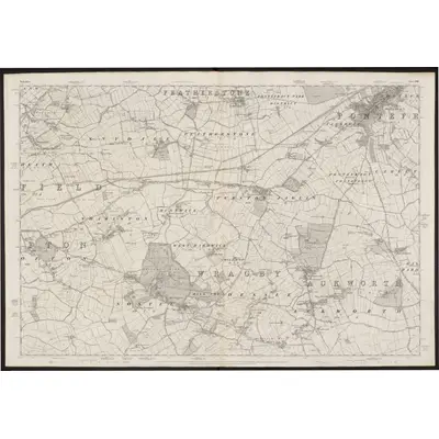 1849 Map of Yorkshire 249, 1852 Print