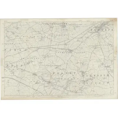 1849 Map of Yorkshire 249, 1852 Print