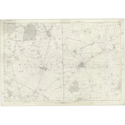 1854 Map of Yorkshire 25, 1857 Print