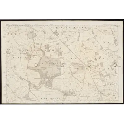 1848 Map of Yorkshire 250, 1853 Print