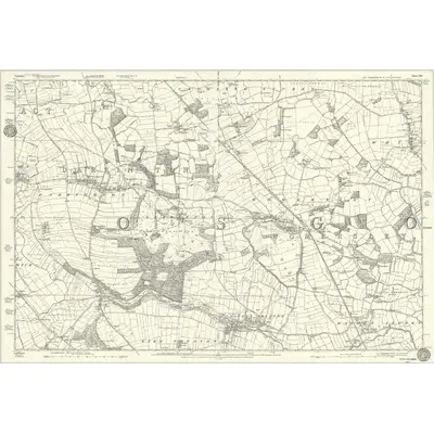 1848 Map of Yorkshire 250, 1853 Print