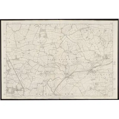 1849 Map of Yorkshire 265, 1854 Print