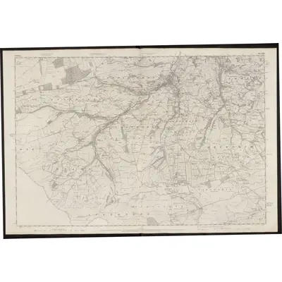 1850 Map of Yorkshire 272, 1854 Print
