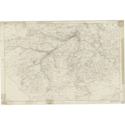 1850 Map of Yorkshire 272, 1854 Print