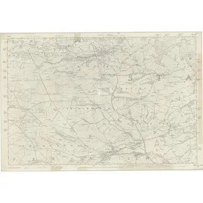 1850 Map of Yorkshire 273, 1854 Print