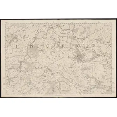 1850 Map of Yorkshire 274, 1855 Print