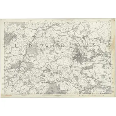 1850 Map of Yorkshire 274, 1855 Print