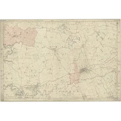 1853 Map of Yorkshire 28, 1856 Print
