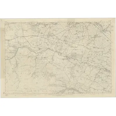 1850 Map of Yorkshire 281, 1854 Print