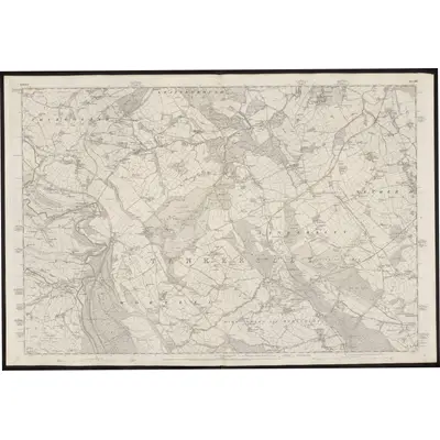 1850 Map of Yorkshire 282, 1855 Print