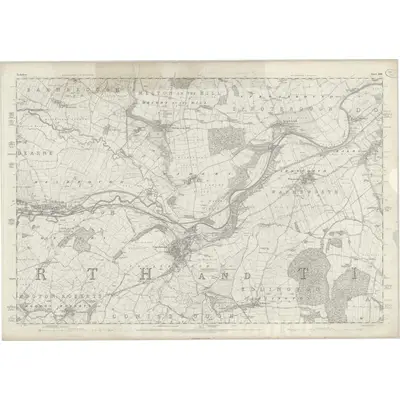 1849 Map of Yorkshire 284, 1854 Print