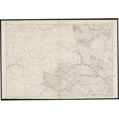 1850 Map of Yorkshire 287, 1855 Print