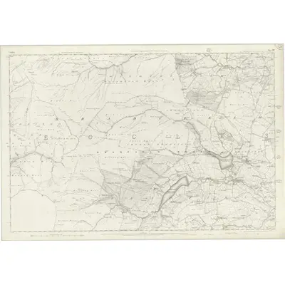 1850 Map of Yorkshire 287, 1855 Print