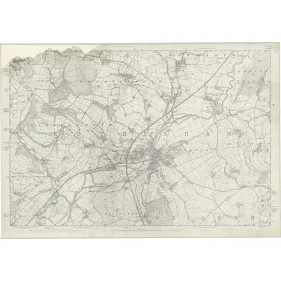 1850 Map of Yorkshire 289, 1854 Print